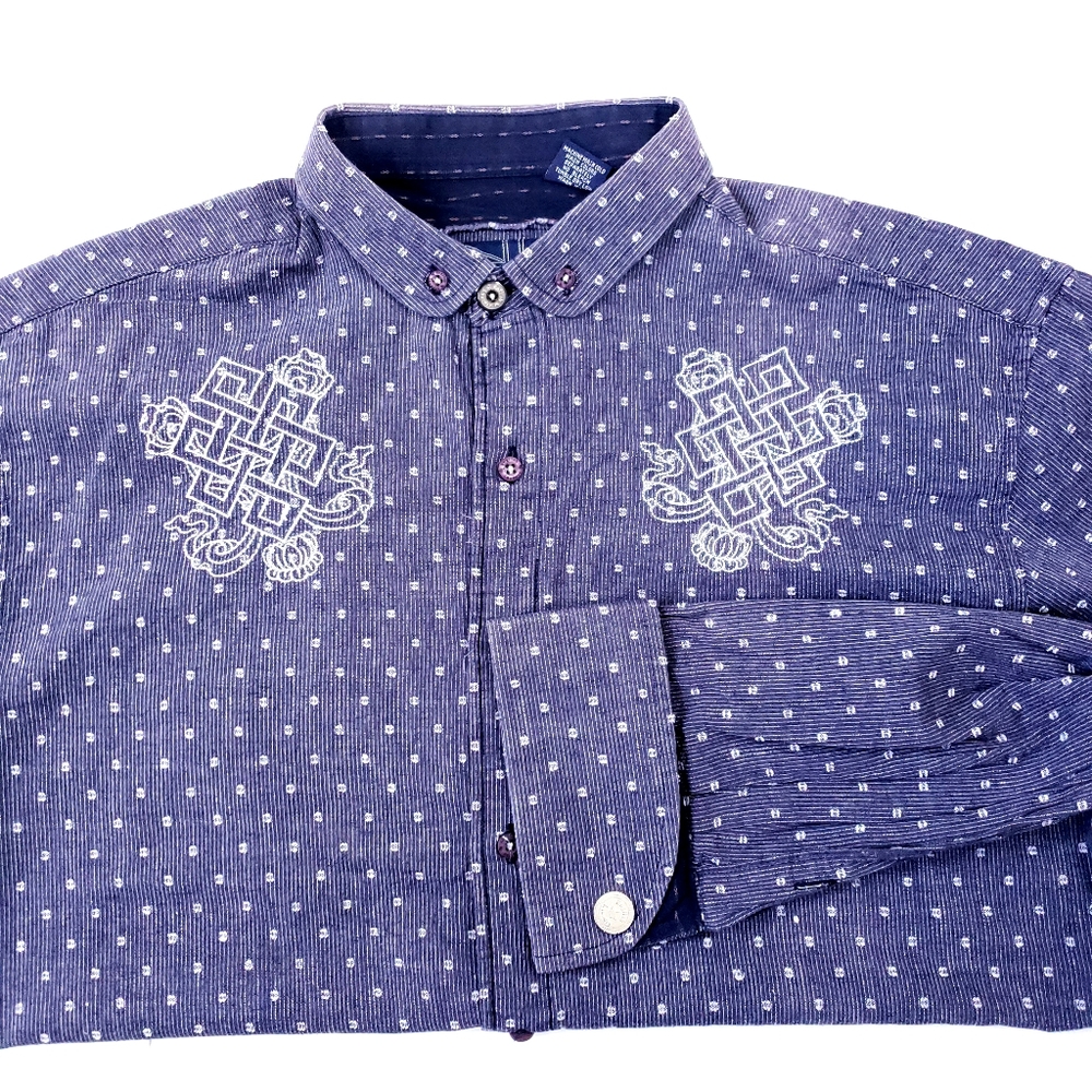 English Laundry Hand Sewn Embroidered Shirt XL